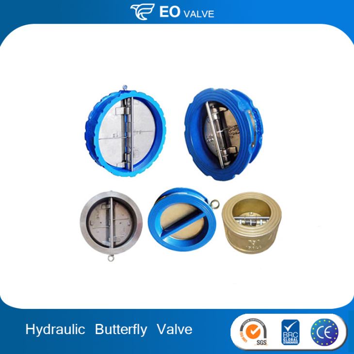 Ductile Iron Hydraulic Resilient Rubber Butterfly Type Check Valve