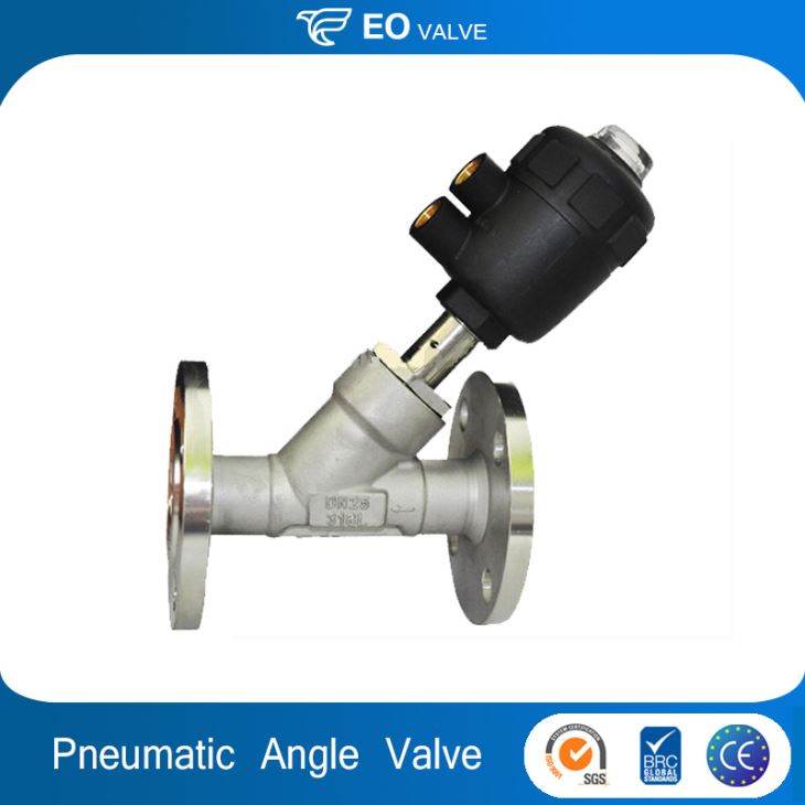Professional Design Pneumatic Flanged Angle Seat Valve