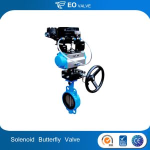 Cast Iron Pneumatic Actuator Butterfly Valve With Handwheel