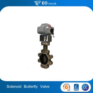 Solenoid Pneumatic Actuated DN150 PN 25 Butterfly Valve