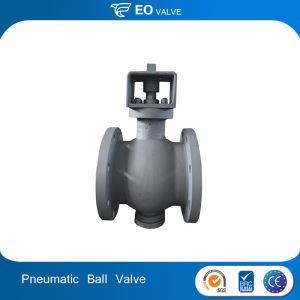 WCB Body Ceramic Lined Pneumatic Actuated Flange Ball Valve